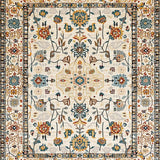 Ultra Soft Area Rug, Non Slip, Stain Resistant, Washable Area Rugs for Living Room, Bedroom, Soft Textured Rustic Pattern(Beige)