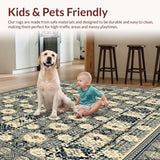 Intricate Cross Area with Beige and Charcoal(Beige)