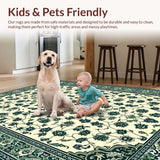 Lush Green Abstract Flourishes(Beige)