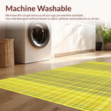 Ultra Soft Area Rug, Non Slip, Stain Resistant, Washable Area Rugs for Living Room, Bedroom, Checkerboard Grid Yellow Area Modern Floor Accent(Yellow)