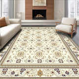 Ultra Soft Area Rug, Non Slip, Stain Resistant, Washable Area Rugs for Living Room, Bedroom, Neutral with Ivory and Bronze Tones(Beige)