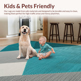 Ultra Soft Area Rug, Non Slip, Stain Resistant, Washable Area Rugs for Living Room, Bedroom, Washable Contemporary Dining Room Rubber Backed Rug(Gray)