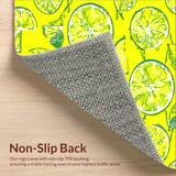 Ultra Soft Area Rug, Non Slip, Stain Resistant, Washable Area Rugs for Living Room, Bedroom, Whimsical Tropical Inspired Style(Yellow)