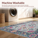 Ultra Soft Area Rug, Non Slip, Stain Resistant, Washable Area Rugs for Living Room, Bedroom, Rustic Earthy Trellis Motif(Gray)