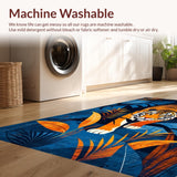 Ultra Soft Area Rug, Non Slip, Stain Resistant, Washable Area Rugs for Living Room, Bedroom, Striking Nature-Inspired Aesthetic(Orange)
