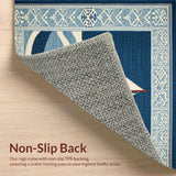 Ultra Soft Area Rug, Non Slip, Stain Resistant, Washable Area Rugs for Living Room, Bedroom, Sophisticated Maritime Color Harmony(Blue)