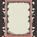 Ultra Soft Area Rug, Non Slip, Stain Resistant, Washable Area Rugs for Living Room, Bedroom, Elegant Dark Floral Whimsy(Black)