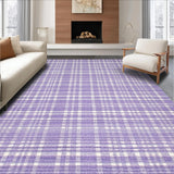 Ultra Soft Area Rug, Non Slip, Stain Resistant, Washable Area Rugs for Living Room, Bedroom, Stylish Colorful Ogee Patterns(Purple)