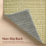 Ultra Soft Area Rug, Non Slip, Stain Resistant, Washable Area Rugs for Living Room, Bedroom, Entryway Low Pile in Beige and Green Hues(Green)