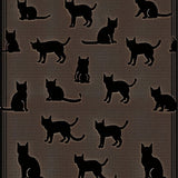 Ultra Soft Area Rug, Non Slip, Stain Resistant, Washable Area Rugs for Living Room, Bedroom, Artistic Abstract Cat Representation(Black)