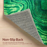 Ultra Soft Area Rug, Non Slip, Stain Resistant, Washable Area Rugs for Living Room, Bedroom, Contemporary Green Abstract Vibes(Green)