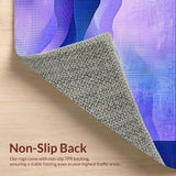 Ultra Soft Area Rug, Non Slip, Stain Resistant, Washable Area Rugs for Living Room, Bedroom, Gradient Playful Color Fusion(Purple)