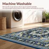 Ultra Soft Area Rug, Non Slip, Stain Resistant, Washable Area Rugs for Living Room, Bedroom, Indoor Blue Style(Blue)
