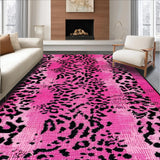 Ultra Soft Area Rug, Non Slip, Stain Resistant, Washable Area Rugs for Living Room, Bedroom, Contemporary Animal Print Elegance(Pink)