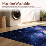 Ultra Soft Area Rug, Non Slip, Stain Resistant, Washable Area Rugs for Living Room, Bedroom, Striking Planetary Celestial Motif(Blue)