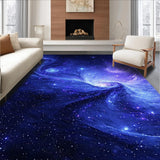 Ultra Soft Area Rug, Non Slip, Stain Resistant, Washable Area Rugs for Living Room, Bedroom, Dreamy Starry Sky Visualization(Blue)