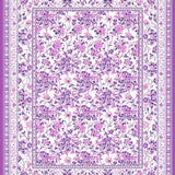 Ultra Soft Area Rug, Non Slip, Stain Resistant, Washable Area Rugs for Living Room, Bedroom, Contemporary Fluffy Botanical Theme(Purple)