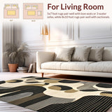 Ultra Soft Area Rug, Non Slip, Stain Resistant, Washable Area Rugs for Living Room, Bedroom, Elegant Rustic Okapi Motif Design(Beige)
