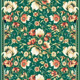 Ultra Soft Area Rug, Non Slip, Stain Resistant, Washable Area Rugs for Living Room, Bedroom, Green Botanical Shag Rug for Kids Playroom(Green)
