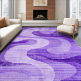 Ultra Soft Area Rug, Non Slip, Stain Resistant, Washable Area Rugs for Living Room, Bedroom, Stylish Cozy Gradient Motif(Purple)