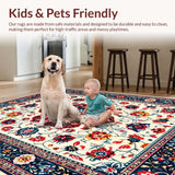 Ultra Soft Area Rug, Non Slip, Stain Resistant, Washable Area Rugs for Living Room, Bedroom, Pastel Eclectic Living Room Washable Area Rug(Red)
