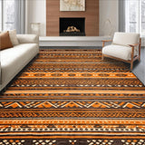 Ultra Soft Area Rug, Non Slip, Stain Resistant, Washable Area Rugs for Living Room, Bedroom, Chic Textured Retro Aesthetic(Orange)