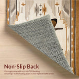 Ultra Soft Area Rug, Non Slip, Stain Resistant, Washable Area Rugs for Living Room, Bedroom, Stylish Rustic Patterned Textiles(Beige)