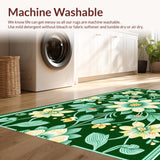 Ultra Soft Area Rug, Non Slip, Stain Resistant, Washable Area Rugs for Living Room, Bedroom, Textured Moss Area Rug for Kitchen and Laundry Room(Green)