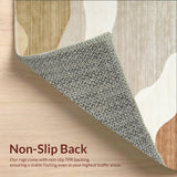 Absorbent Wave Lines Area Pair Non Slip Contemporary Runner(Beige)
