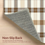 Sophisticated Warm Beige with Textured Plaid and Fine Tartan Stripes(Beige)
