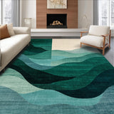 Ultra Soft Area Rug, Non Slip, Stain Resistant, Washable Area Rugs for Living Room, Bedroom, Lush Earthy Tones with Modern Flair(Green)
