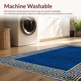 Ultra Soft Area Rug, Non Slip, Stain Resistant, Washable Area Rugs for Living Room, Bedroom, Luxurious Dark Blue Aesthetic(Blue)