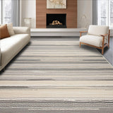 Ultra Soft Area Rug, Non Slip, Stain Resistant, Washable Area Rugs for Living Room, Bedroom, Sophisticated Subtle Striped Elegance(Gray)
