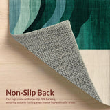 Ultra Soft Area Rug, Non Slip, Stain Resistant, Washable Area Rugs for Living Room, Bedroom, Lush Earthy Tones with Modern Flair(Green)