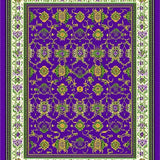 Whimsical Purple and Gold Medallion(Purple)