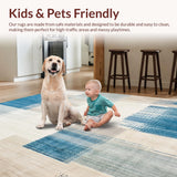 Low Pile Octagonal with Modern Artistic Expression(Beige)