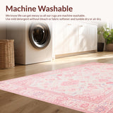 Ultra Soft Area Rug, Non Slip, Stain Resistant, Washable Area Rugs for Living Room, Bedroom, Soft Rustic Leafy Patterns(Beige)
