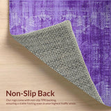 Ultra Soft Area Rug, Non Slip, Stain Resistant, Washable Area Rugs for Living Room, Bedroom, Chic Eclectic Gradient Look(Purple)