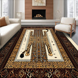 Ultra Soft Area Rug, Non Slip, Stain Resistant, Washable Area Rugs for Living Room, Bedroom, Sophisticated Wild Animal Motif(Brown)