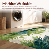 Ultra Soft Area Rug, Non Slip, Stain Resistant, Washable Area Rugs for Living Room, Bedroom, Chic Abstract Geometric Arrangement(Green)
