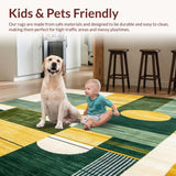 Ultra Soft Area Rug, Non Slip, Stain Resistant, Washable Area Rugs for Living Room, Bedroom, Tonal Geometric Fluffy for Living Area(Yellow)