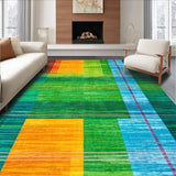 Ultra Soft Area Rug, Non Slip, Stain Resistant, Washable Area Rugs for Living Room, Bedroom, Serene Pastel Abstract Composition(Green)
