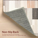 Ultra Soft Area Rug, Non Slip, Stain Resistant, Washable Area Rugs for Living Room, Bedroom, Stylish Cream Geometric Accent(Beige)