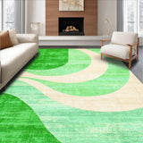 Elegant Light Green Geometric Motif(Green)