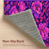 Ultra Soft Area Rug, Non Slip, Stain Resistant, Washable Area Rugs for Living Room, Bedroom, Whimsical Shaggy Purple Delight(Purple)