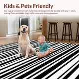 Chic Black and White Patterned Mat(Black)
