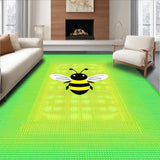Ultra Soft Area Rug, Non Slip, Stain Resistant, Washable Area Rugs for Living Room, Bedroom, Artful Outdoor Floral Concept(Green)