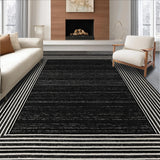 Ultra Soft Area Rug, Non Slip, Stain Resistant, Washable Area Rugs for Living Room, Bedroom, High Traffic Black Boho Dining Area Carpet(Black)