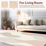 Beige Contemporary Ripple Effect Area Design(Beige)