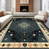 Ultra Soft Area Rug, Non Slip, Stain Resistant, Washable Area Rugs for Living Room, Bedroom, Whimsical Stellar Dreamscape(Blue)
